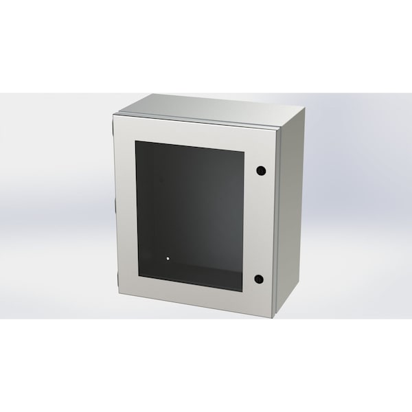 1/4 Turn Latch Electrical Enclosures, 16 in H, 8 in D, 14 in W, NEMA 3R, 4, 4X, 12, 13